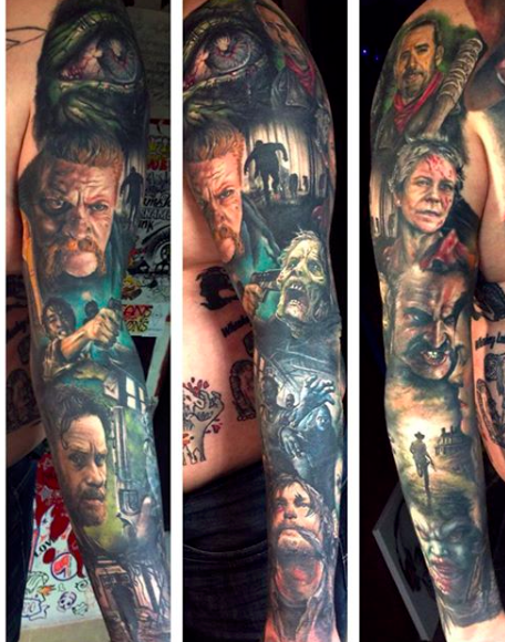 The Walking Deads Rick Grimes tattoo on the right
