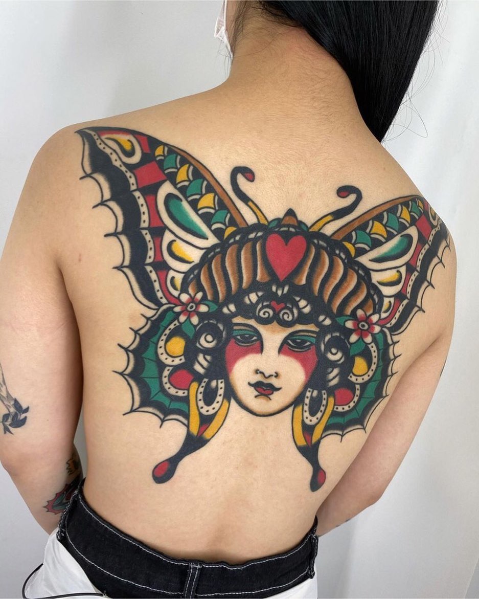 butterfly woman tattoo by nsanenl on DeviantArt