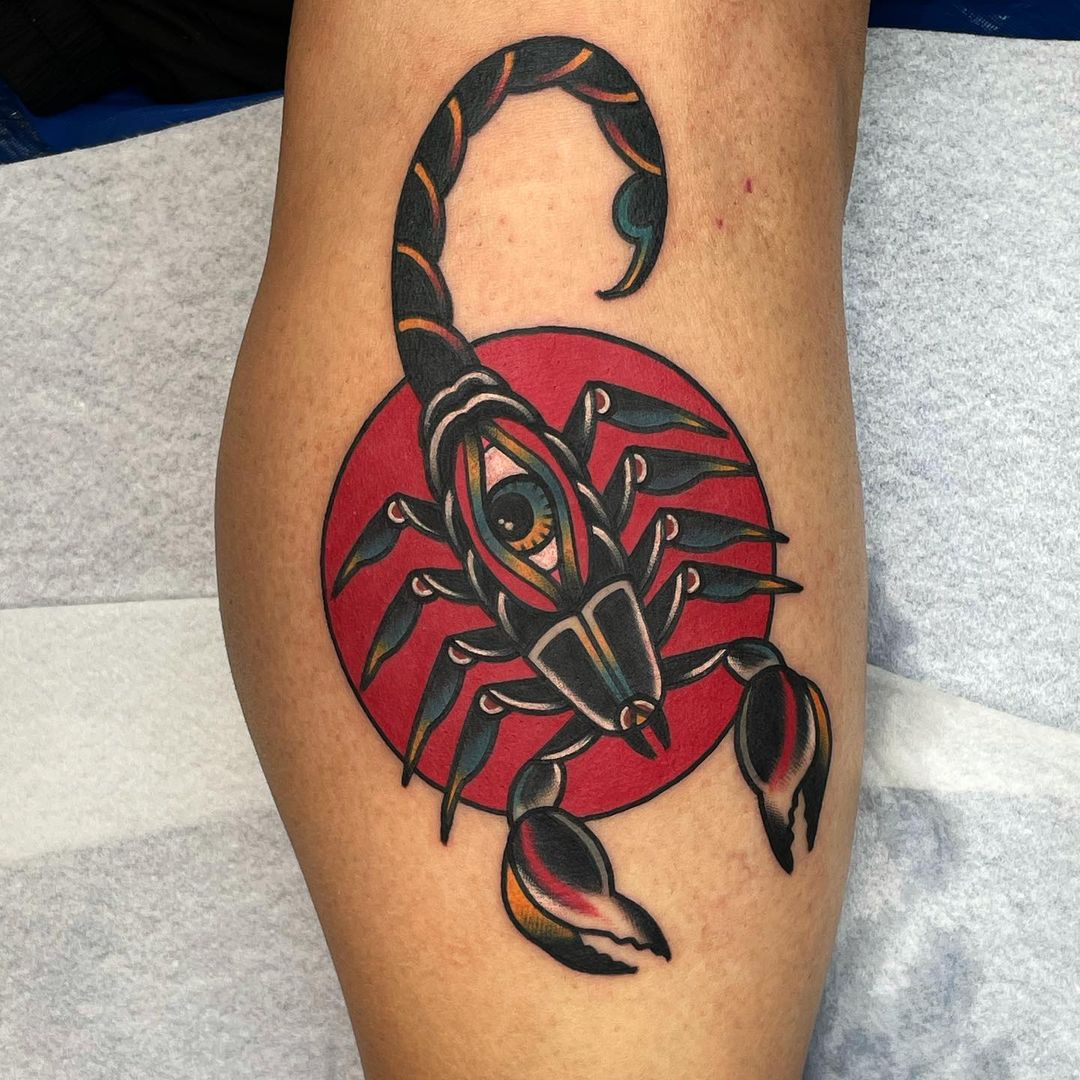 Get over here by @drewshallis | Scorpion tattoo, Traditional tattoo, Neo traditional  tattoo