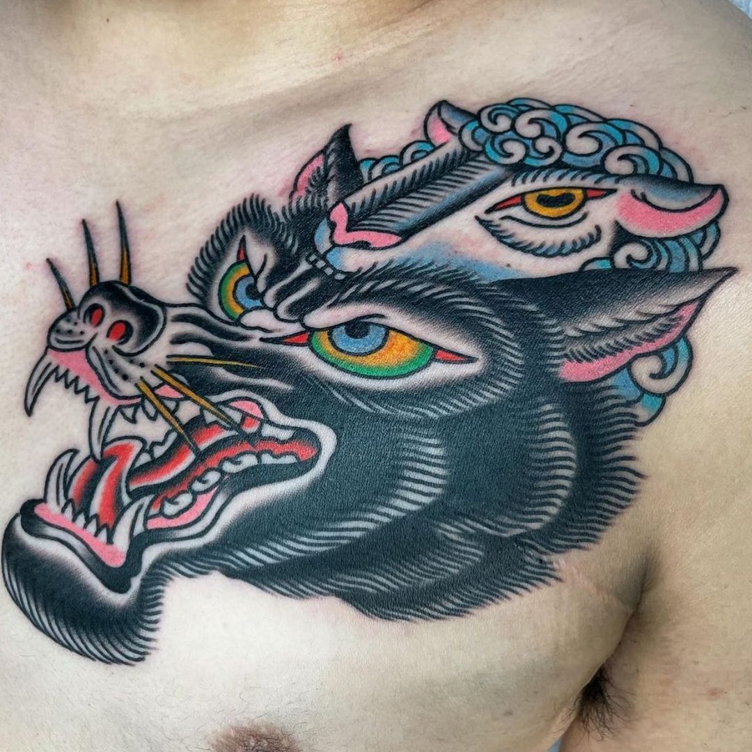 Cool wolf by tattooist MAIC  Tattoogridnet